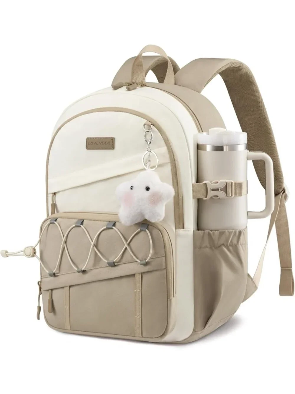 Stylish Large Capacity Backpack for Teen Girls | Waterproof College Bookbag with